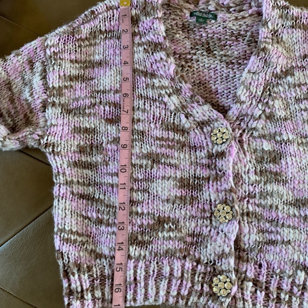 Wild Fable Cropped‎ Sweater Rhinestone Buttons - Picture 9 of 11
